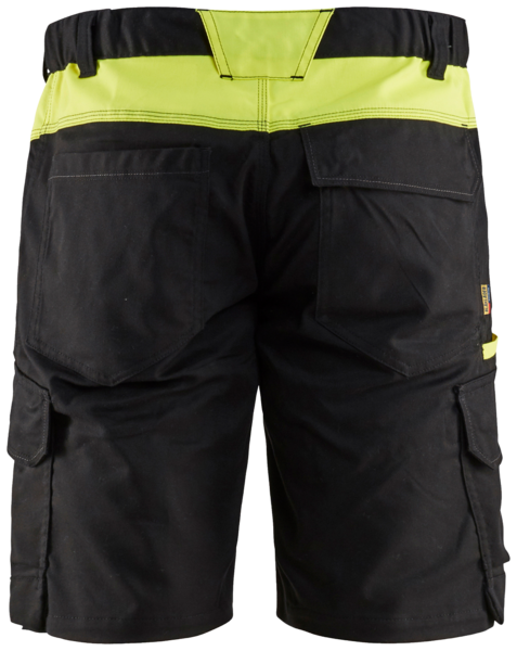 Shortsit Blåkläder 144618329933 musta/keltainen