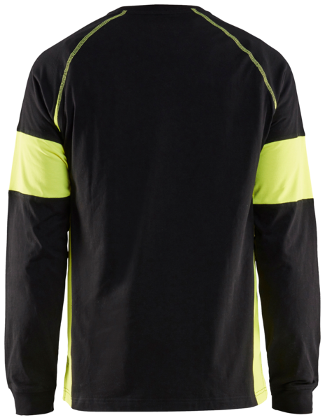 Pitkähihainen Blåkläder 352010309933 musta/keltainen