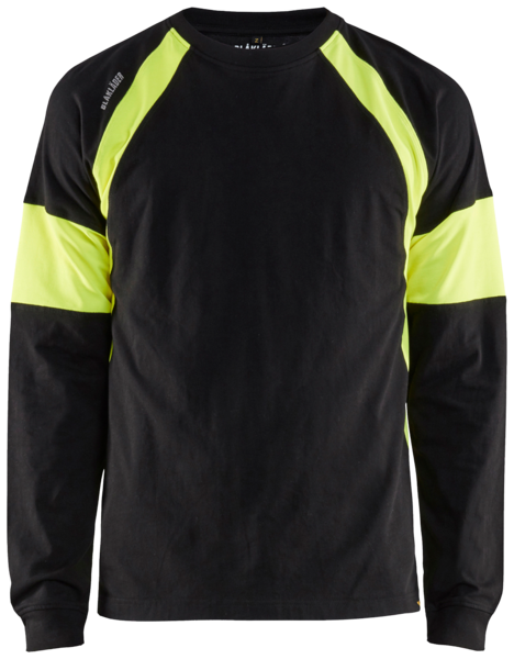 Pitkähihainen Blåkläder 352010309933 musta/keltainen