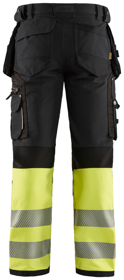 Riipputaskuhousut Blåkläder 199316429933 musta/keltainen