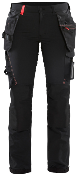 Riipputaskuhousut Blåkläder 719216459956 musta/punainen