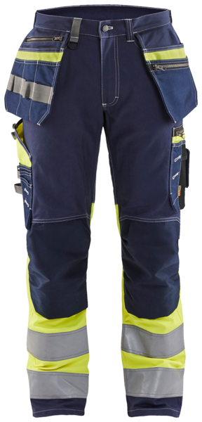 Housut Blåkläder Stretch 179413708833 mariininsininen/huomiokeltainen