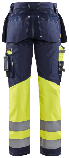 Housut Blåkläder Stretch 179413708833 mariininsininen/huomiokeltainen