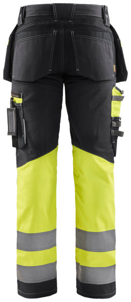 Housut Blåkläder Stretch 179413709933 musta/huomiokeltainen