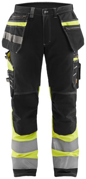 Housut Blåkläder Stretch 179413709933 musta/huomiokeltainen