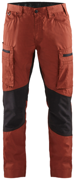 Housut Blåkläder Stretch ruosteenpunainen/musta 145918455999