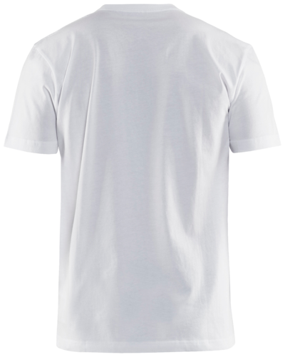 T-SHIRT BLÅKLÄDER 3379 1042 VIT/MÖRKGRÅ, L