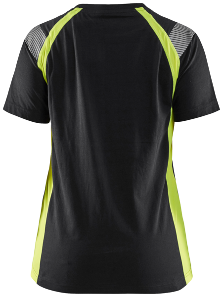 Naisten t-paita Blåkläder 340210309933 musta/keltainen