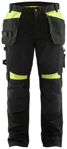 Riipputaskuhousut Blåkläder musta/huomiokeltainen 155518609933