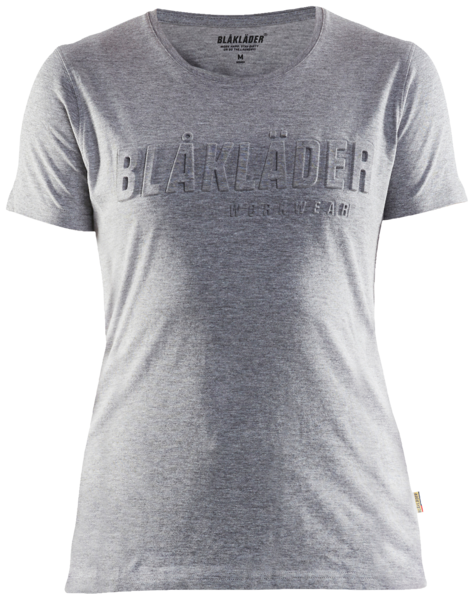 T-paita Blåkläder naisten 3D harmaameleerattu 343110439000