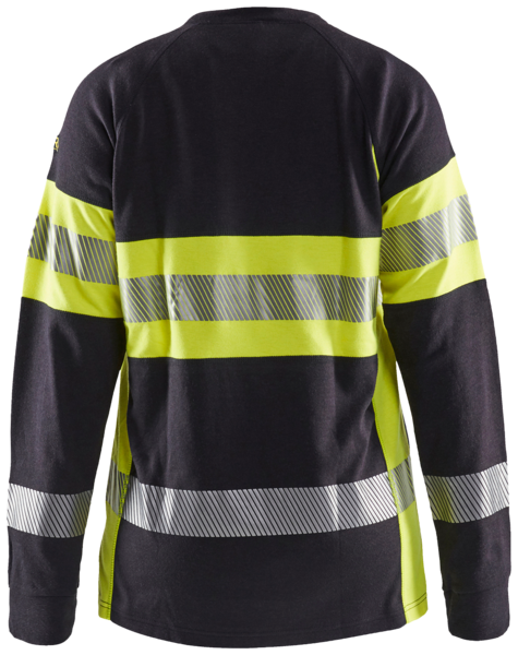 T-paita Blåkläder naisten mariininsininen/huomiokeltainen 349417618933