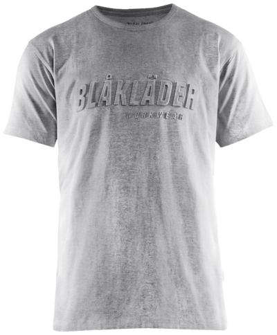 T-SHIRT BLÅKLÄDER 3531 1043 3D, GRÅMELERAD L