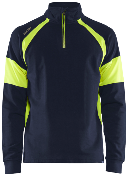 Collegepaita Blåkläder mariininsininen/huomiokeltainen 355011588933