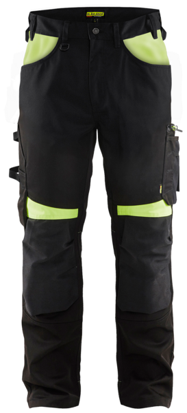 Housut Blåkläder 155618609933 musta/huomiokeltainen