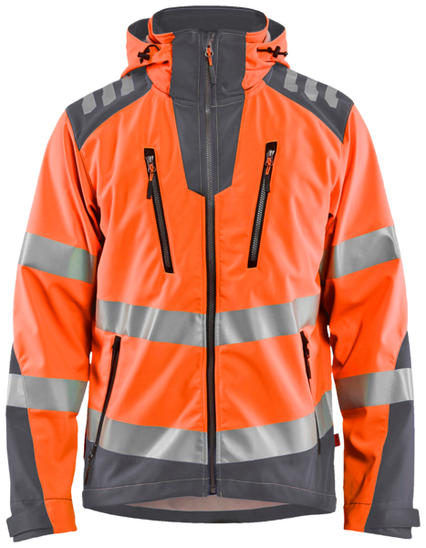 Softshell-takki Blåkläder huomio-oranssi/grafiitinharmaa 449125135396