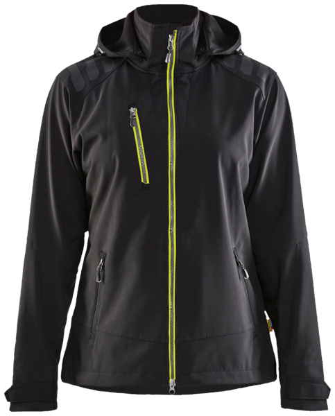 Softshell-takki Blåkläder naisten musta-huomiokeltainen 471925139933