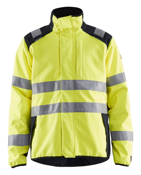 Softshell-takki Blåkläder huomiokeltainen/mariininsininen 494815603389