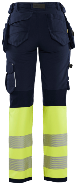 Housut Blåkläder naisten Stretch mariininsininen/huomiokelt. 719316428933