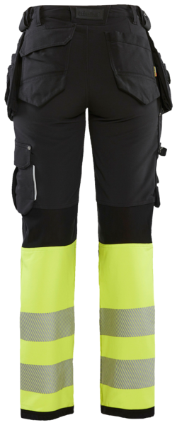 Housut Blåkläder naisten Stretch musta/huomiokeltainen 719316429933