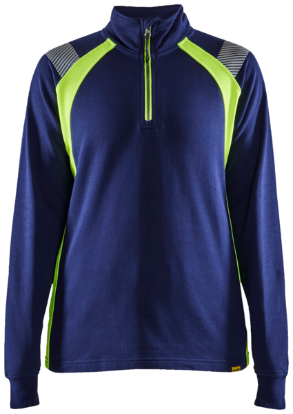 Collegepaita Blåkläder naisten mariininsininen/huomiokeltainen 340311588933