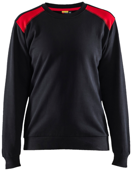 Collegepaita Blåkläder naisten musta/punainen 340811589956