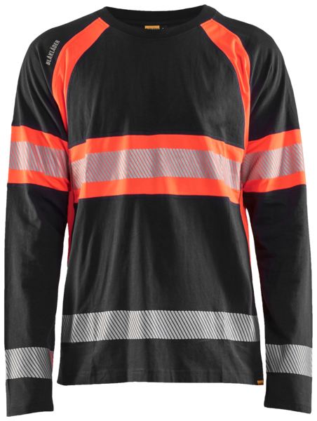 T-paita Blåkläder pitkähihainen musta/huomiopunainen 351010309955