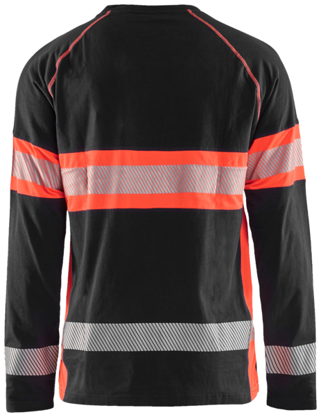 T-paita Blåkläder pitkähihainen musta/huomiopunainen 351010309955