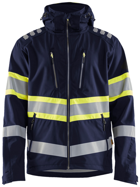 Softshell-takki Blåkläder mariininsininen/huomiokeltainen 449425138933