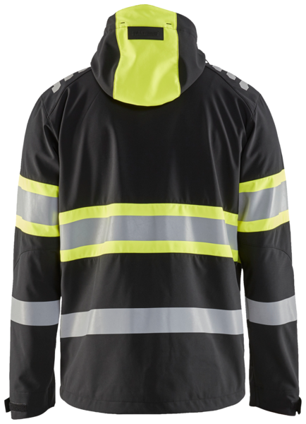 SOFTSHELLJACKA BLÅKLÄDER VARSEL 4494, 2513 SVART/VARSELGUL L