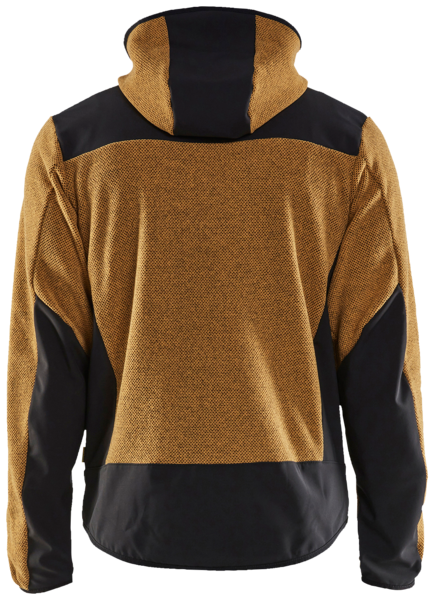 Softshell-takki Blåkläder neulottu sinapinkeltainen/musta 594025363799