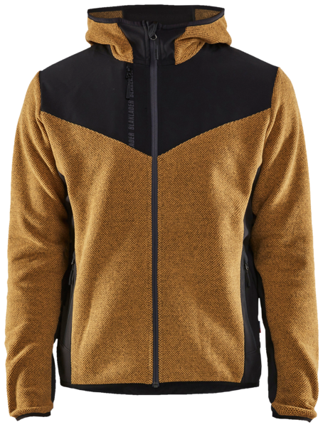 Softshell-takki Blåkläder neulottu sinapinkeltainen/musta 594025363799