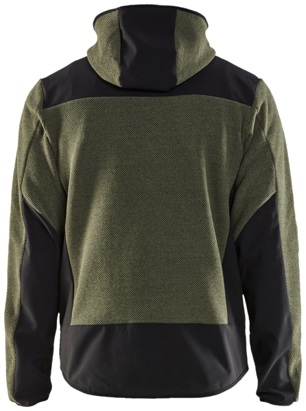 Softshell-takki Blåkläder neulottu sammaleenvihreä/musta 594025364199