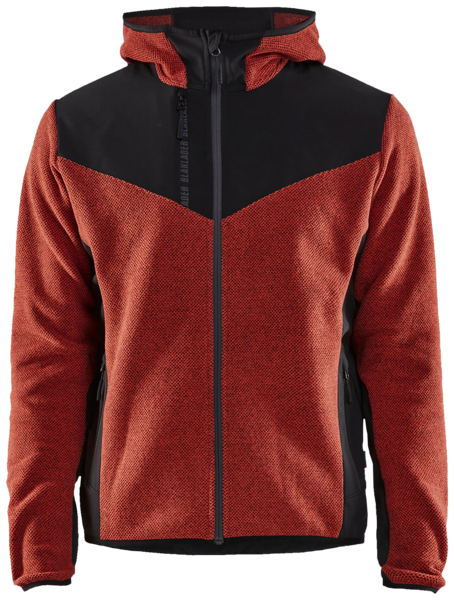 Softshell-takki Blåkläder neulottu ruosteenpunainen/musta 594025365999