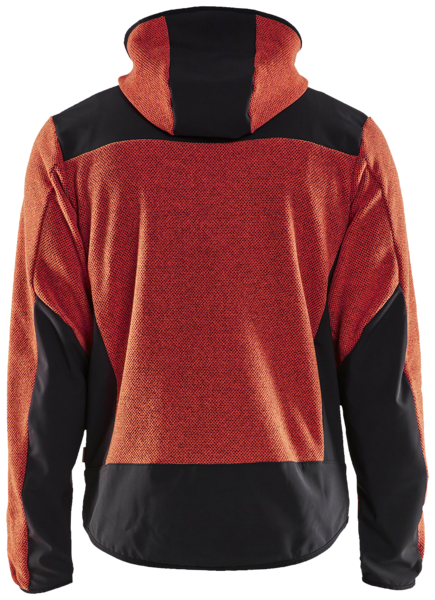 Softshell-takki Blåkläder neulottu ruosteenpunainen/musta 594025365999