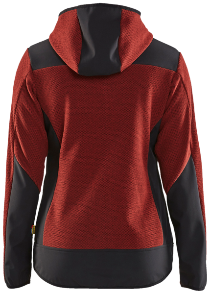 Takki Blåkläder naisten neulottu ruosteenpunainen/musta 594125365999