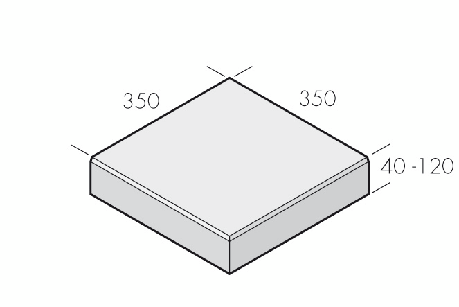 PLATTA S:T ERIKS KLASSIK NATURGRÅ  350X350X50MM