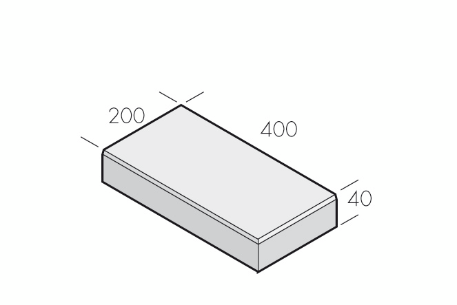 PLATTA KLASSIK NATURGRÅ 200X400X40MM