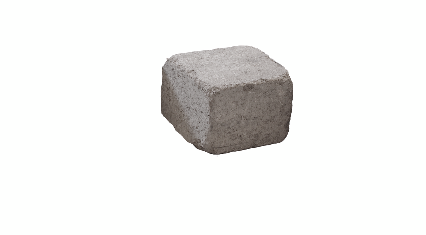 HALVBLOCK RUSTIK NATURGRÅ 190X195X138MM