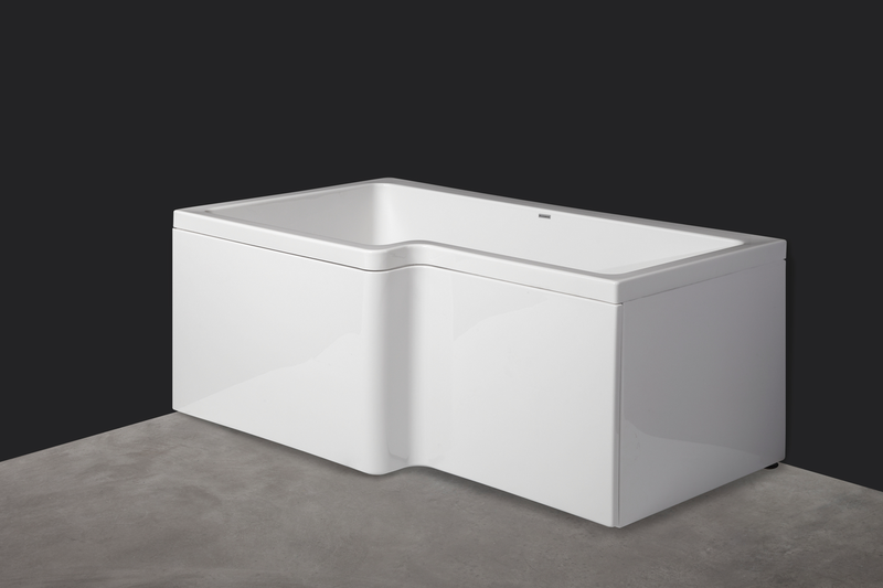 DUSCHBADKAR SVEDBERGS TORNE VIT VÄNSTER FRONT 150X70/85X60CM