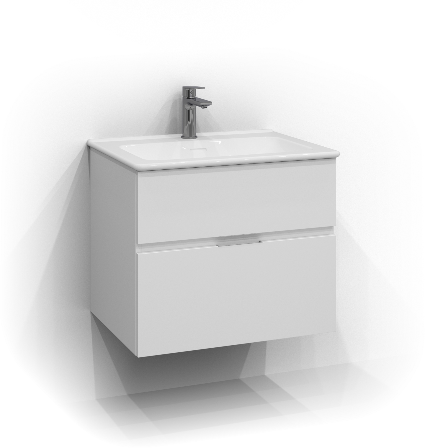 TVÄTTSTÄLLSSKÅP SVEDBERGS FORMA VIT 2LÅD B1 INTHT ECLEAN 60X45X50CM