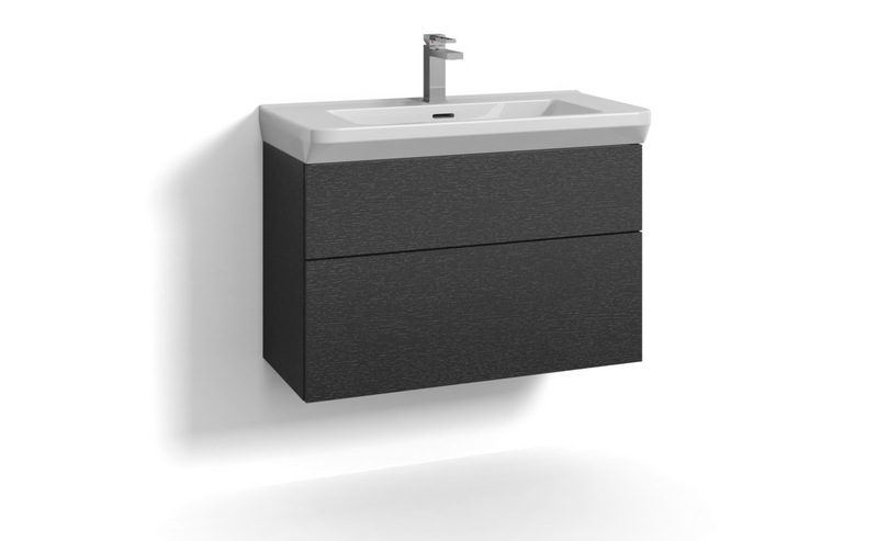 TVÄTTSTÄLLSSKÅP SVEDBERGS FORMA SVART EK 2LÅD B1 ECLEAN 80X35X50CM