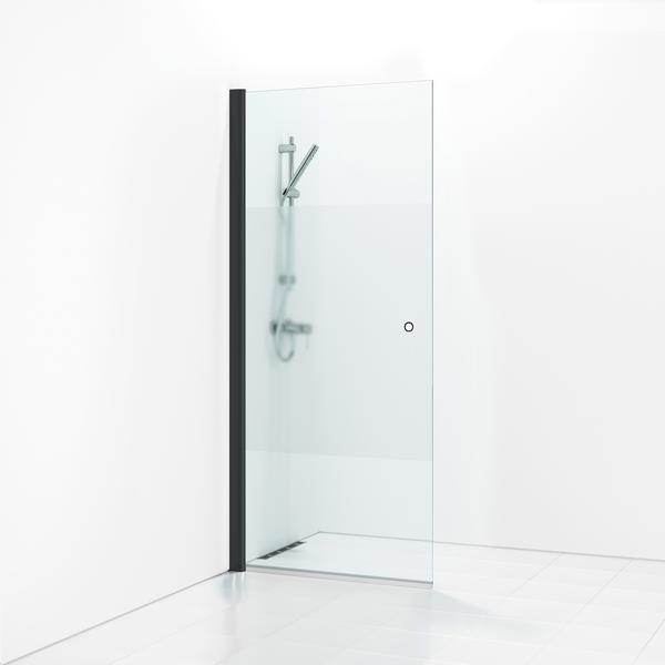 SKÄRMVÄGG SVEDBERGS SKOGA RAK SVART MATT HALVFROST INTHT 76X3X198CM