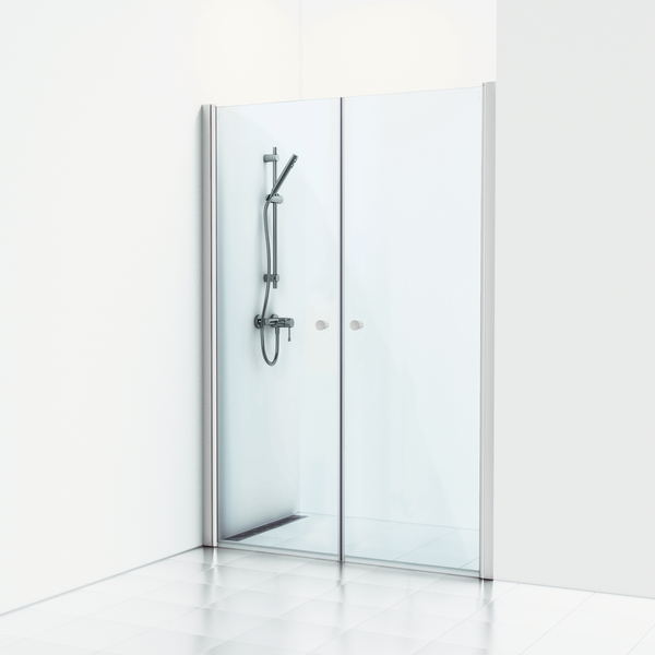 NISCHDUSCH SVEDBERGS SKOGA RAK ALU MATT KLARGLAS DUBBEL 180X3X198CM