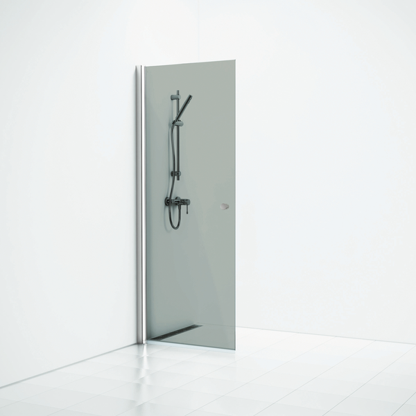 SKÄRMVÄGG SVEDBERGS SKOGA RAK ALU BLANK RÖKGLAS 66,3X3X198CM