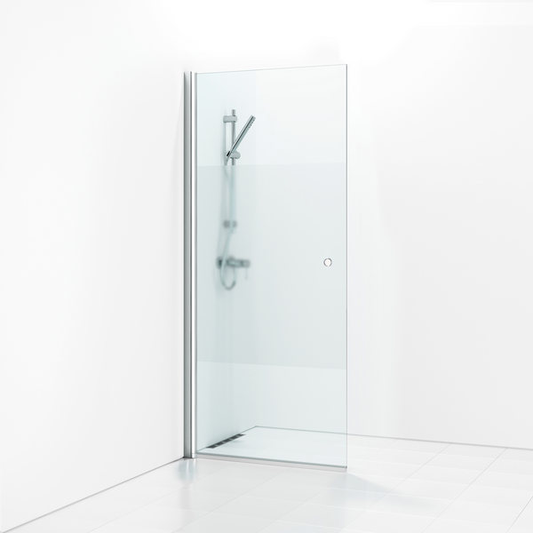 SKÄRMVÄGG SVEDBERGS SKOGA RAK ALU BLANK HALVFROST INTHT 76X3X198CM