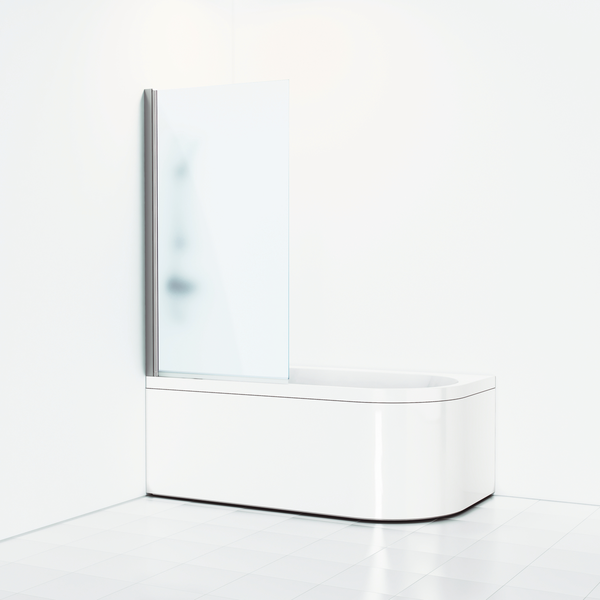 SKÄRMVÄGG SVEDBERGS BAD SKOGA RAK ALU MATT FROSTGLAS 80X3X141CM