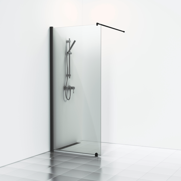 SKÄRMVÄGG SVEDBERGS SKOGA FAST SVART MATT RÖKGLAS 70,4X3X198CM