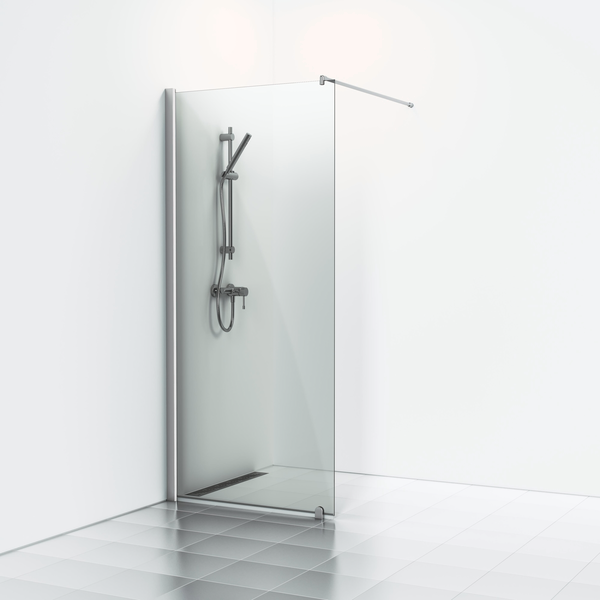 SKÄRMVÄGG SVEDBERGS SKOGA FAST ALU MATT RÖKGLAS 90,4X3X198CM