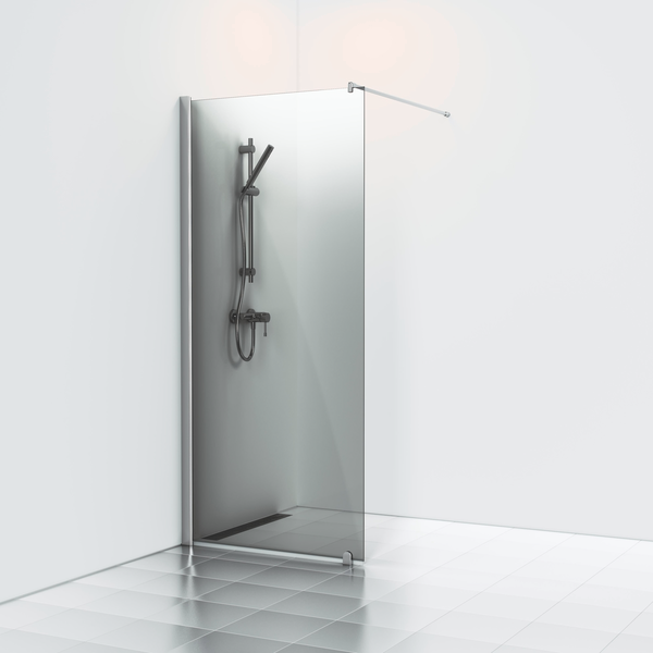 SKÄRMVÄGG SVEDBERGS SKOGA FAST ALU BLANK RÖKGLAS 70,4X3X198CM