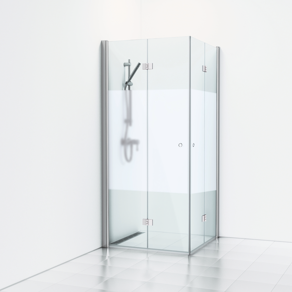 HÖRNDUSCH SVEDBERGS SKOGA VIKBAR ALU BLANK HAFR INTHT 70X70X198CM